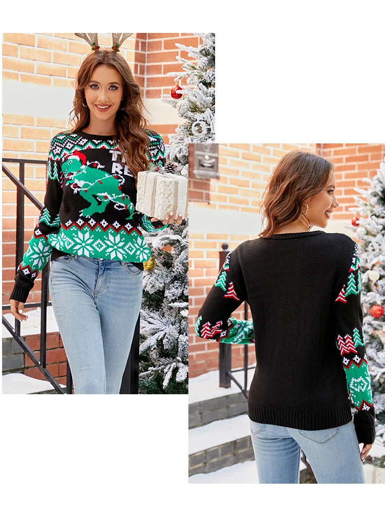 Festive Print Christmas Jumper