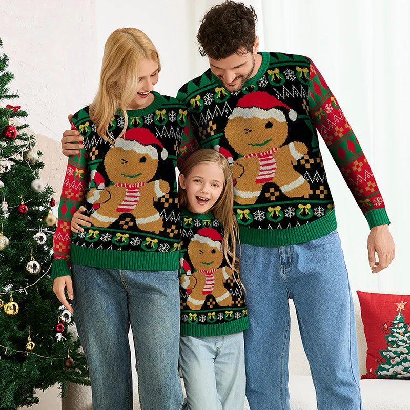Gingerbread Family Christmas Jumper